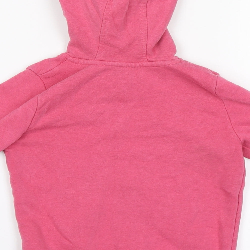 George Girls Pink  Cotton Full Zip Hoodie Size 4-5 Years