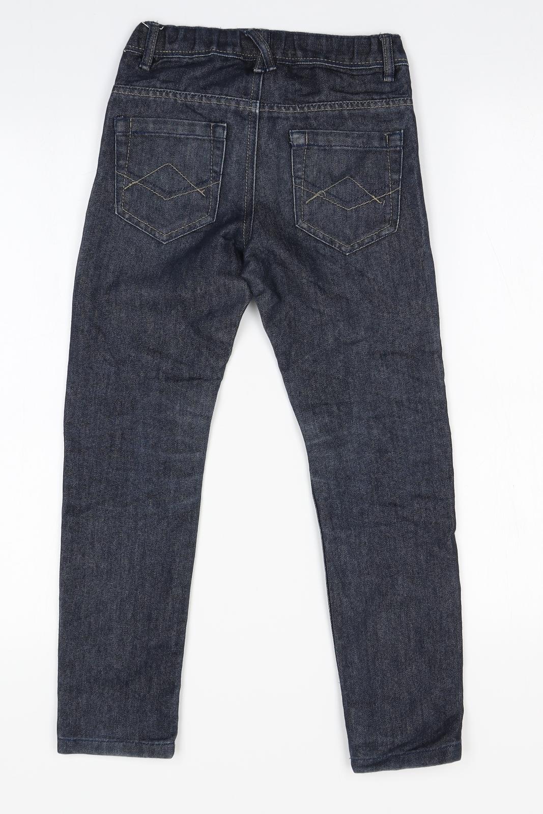 Peacocks Girls Black  Cotton Straight Jeans Size 8 Years  Regular