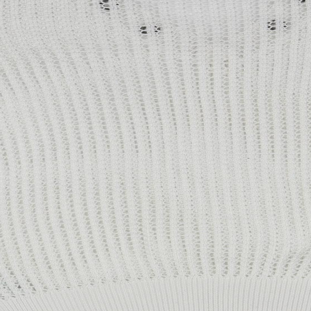 Papaya Womens White V-Neck  Polyester Pullover Jumper Size M