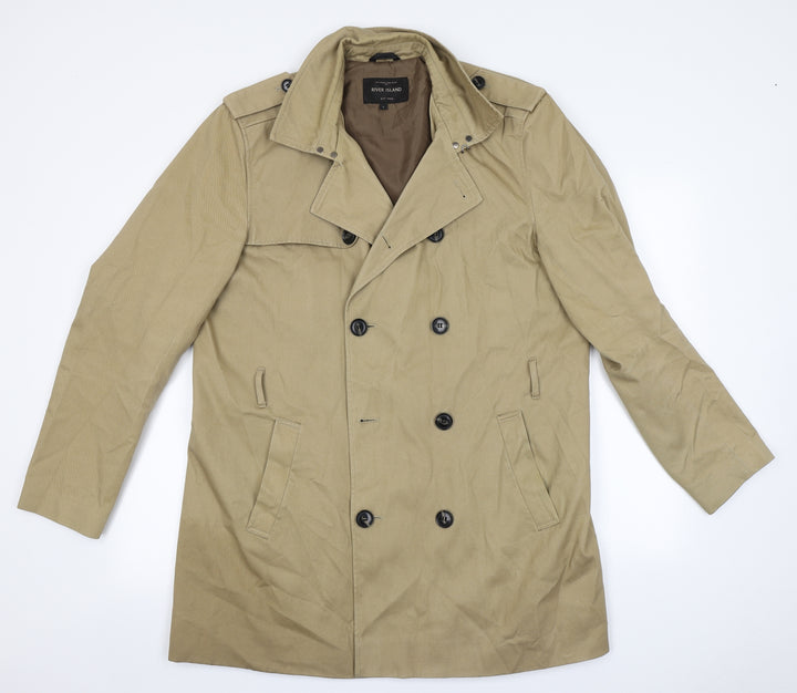 River Island Womens Brown Overcoat Coat Size L