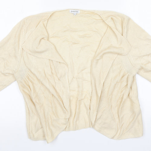 Preworn Womens Ivory Round Neck  Acrylic Cardigan Jumper Size XL