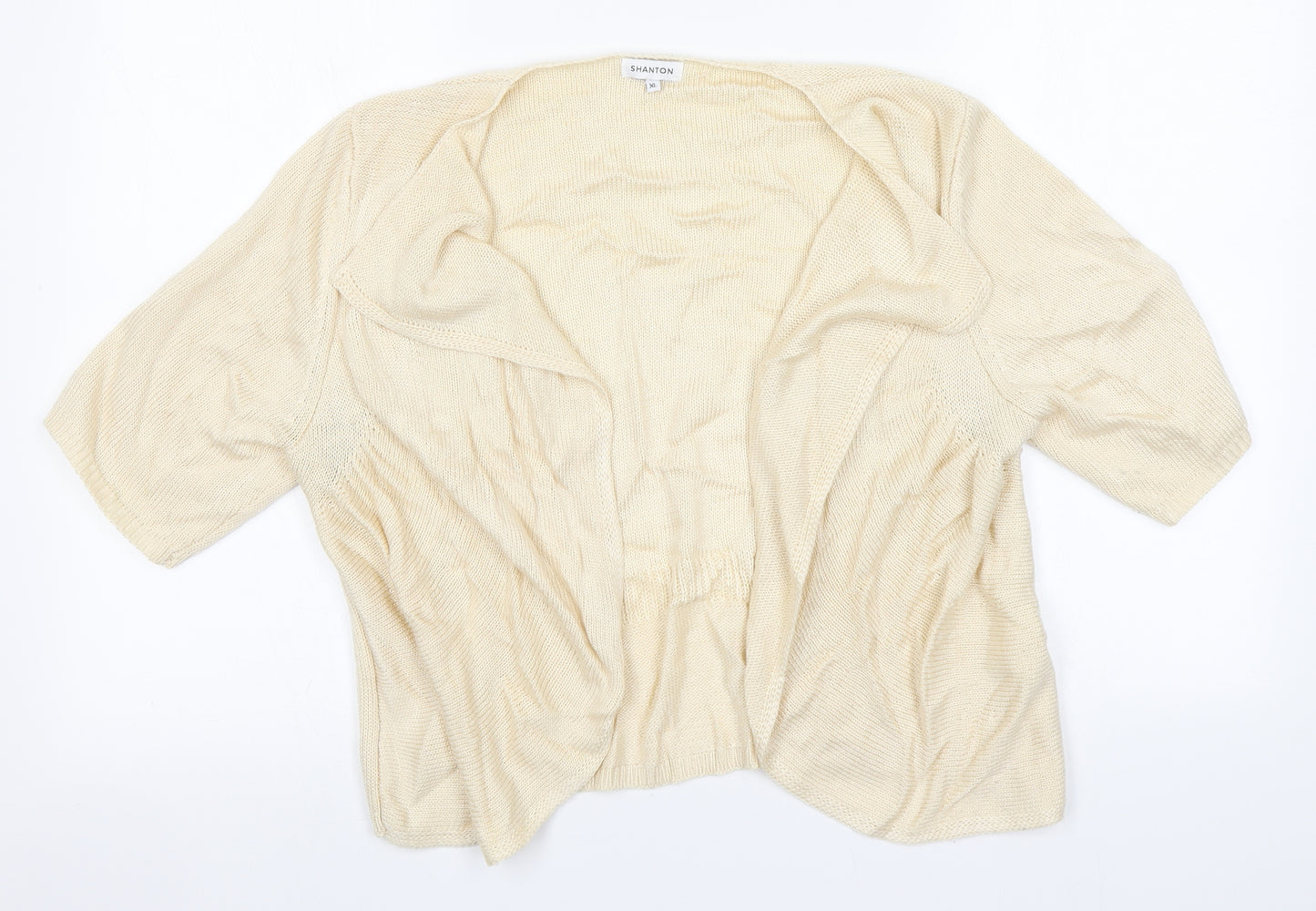 Preworn Womens Ivory Round Neck  Acrylic Cardigan Jumper Size XL