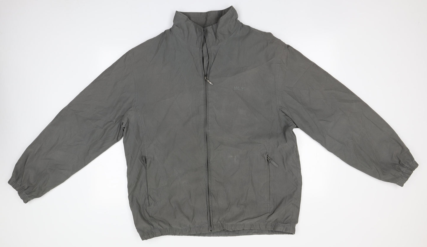 Maine New England Mens Grey   Overcoat Jacket Size XL