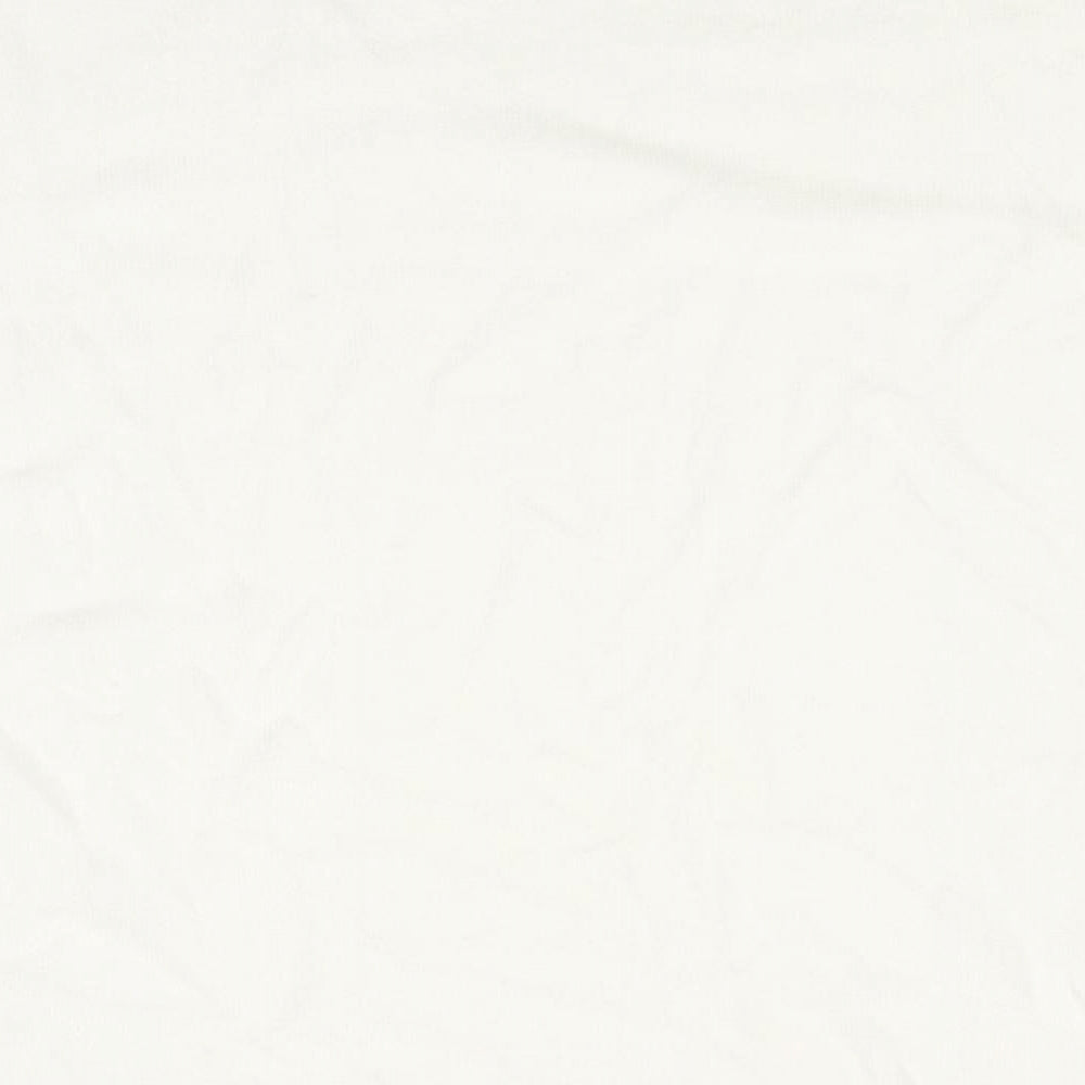 Riddell Womens White  Acrylic Basic T-Shirt Size 8 Round Neck
