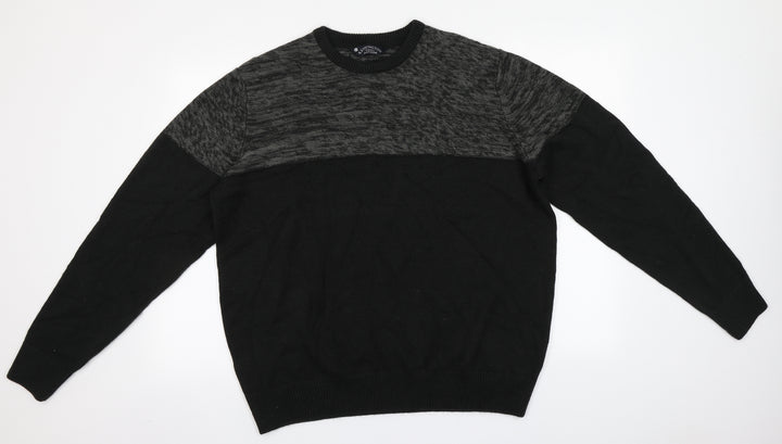 Kensington Mens Brown Round Neck Acrylic Pullover Jumper Size 2XL