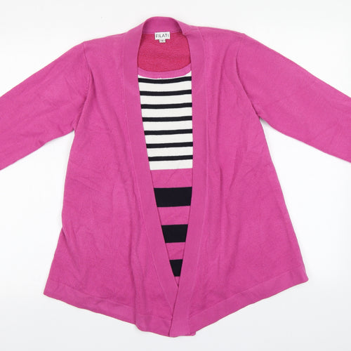 FILAT! Womens Pink Round Neck  Acrylic Pullover Jumper Size S