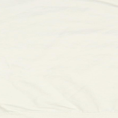 Primark Womens Ivory Round Neck  Cotton Pullover Jumper Size 10