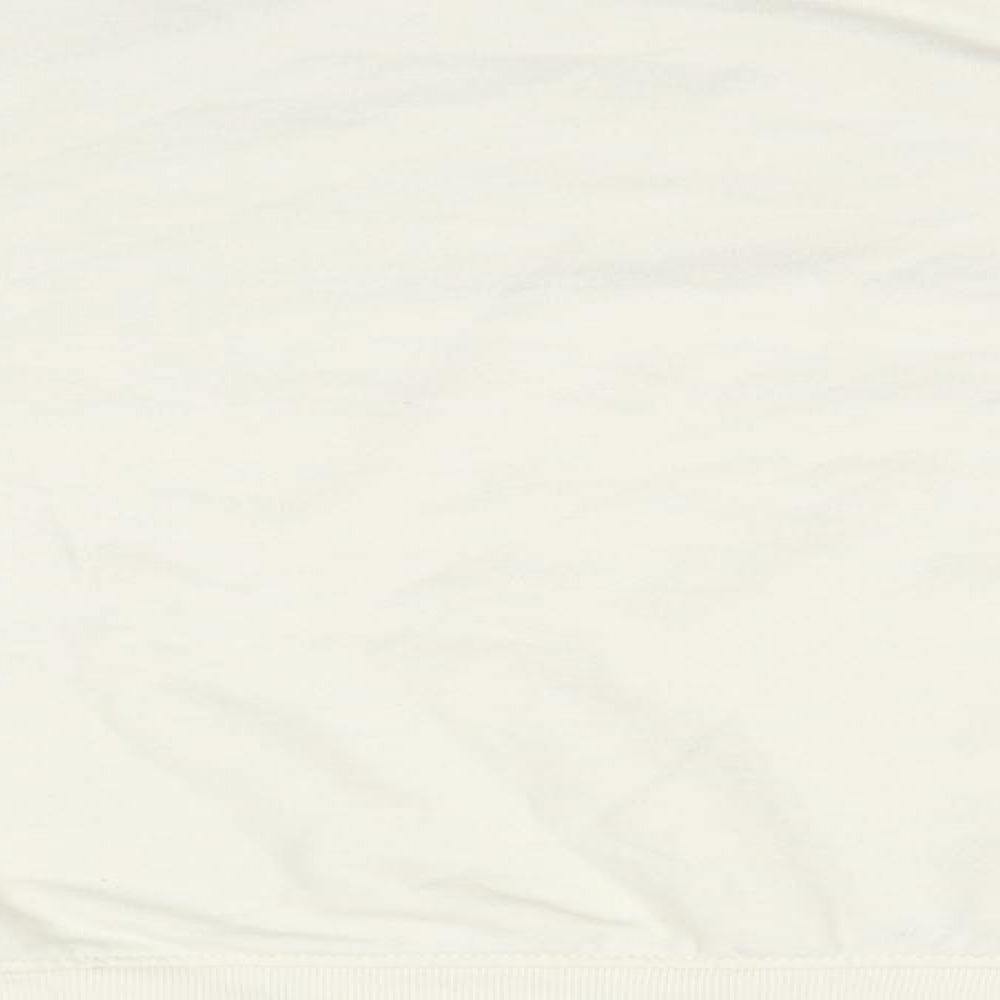 Primark Womens Ivory Round Neck  Cotton Pullover Jumper Size 10