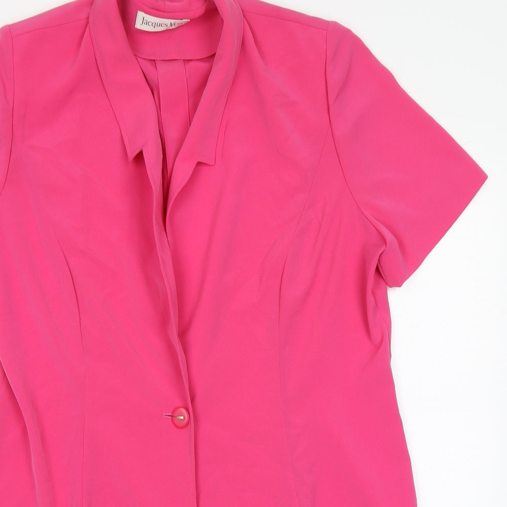 Jacques Vert Womens Pink   Overcoat Coatigan Size 18