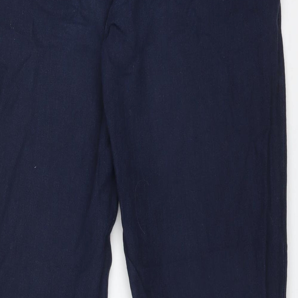 LAURA  ASHLEY Womens Blue  Cotton Trousers  Size 8 L28 in Regular