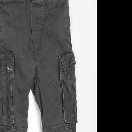 H&M Boys Grey  Cotton Cargo Trousers Size 9 Months  Regular