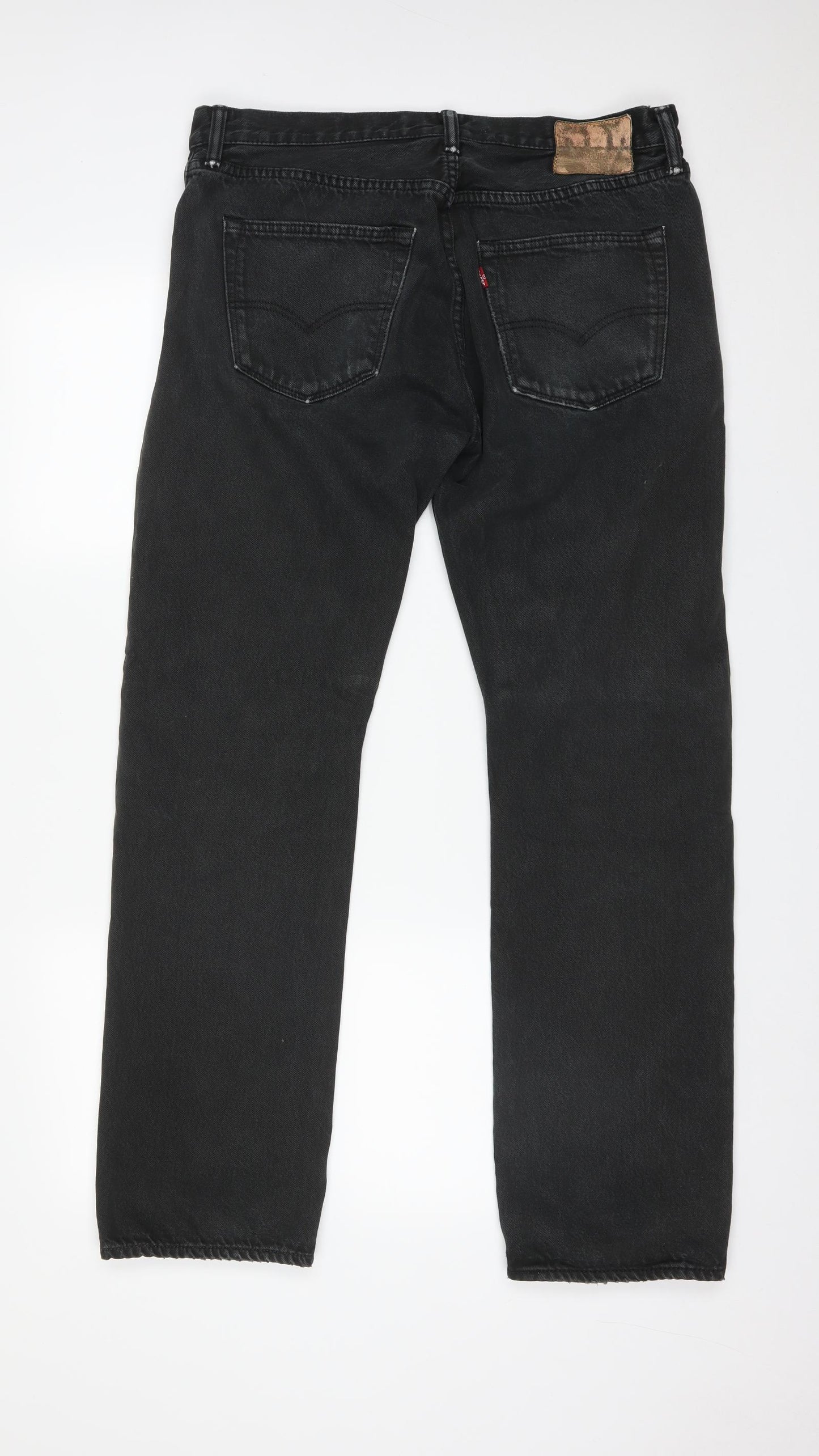LEVIS Mens Black  Cotton Straight Jeans Size 32 L31 in Regular