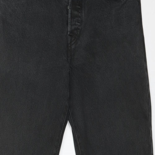 LEVIS Mens Black  Cotton Straight Jeans Size 32 L31 in Regular
