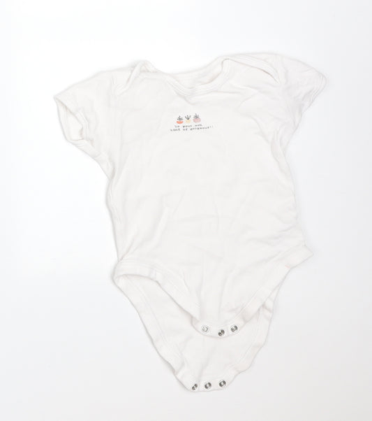 George Girls White  Cotton Bodysuit One-Piece Size 2-3 Years   - BE YOUR OWN KIND OF GORGEOUS