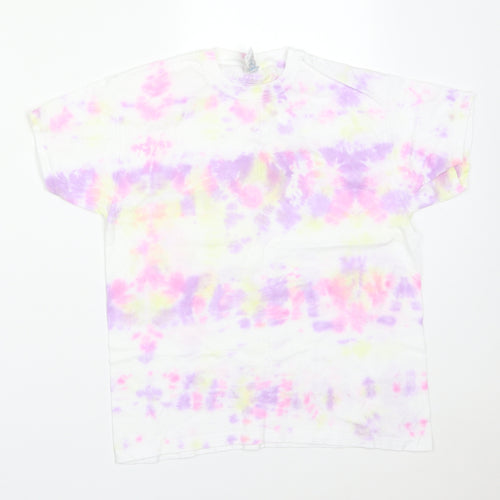 Fruit of the Loom Girls Multicoloured  Cotton Basic T-Shirt Size 9-10 Years Round Neck