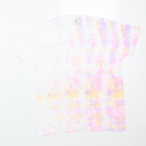 Fruit of the Loom Girls Multicoloured  Cotton Basic T-Shirt Size 9-10 Years Round Neck