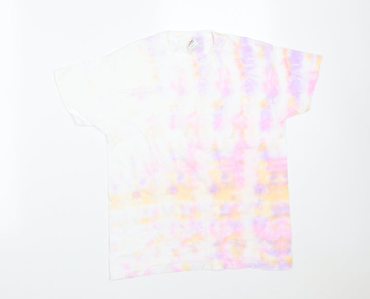 Fruit of the Loom Girls Multicoloured  Cotton Basic T-Shirt Size 9-10 Years Round Neck