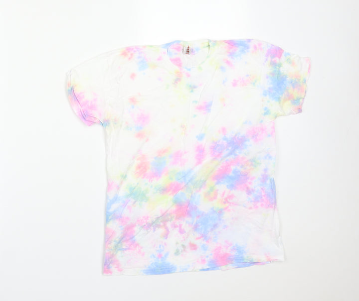 Fruit of the Loom Girls Multicoloured  Cotton Basic T-Shirt Size 9-10 Years Round Neck
