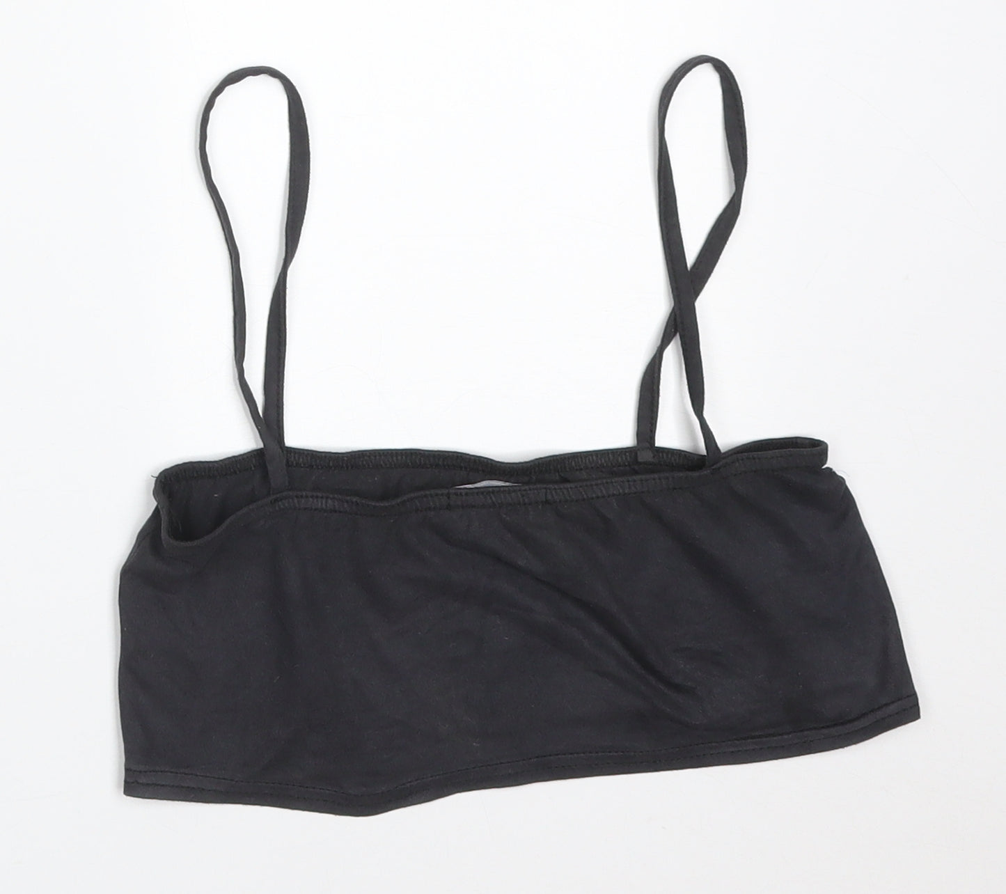 PRETTYLITTLETHING Womens Grey  Polyester Camisole T-Shirt Size 8 Square Neck