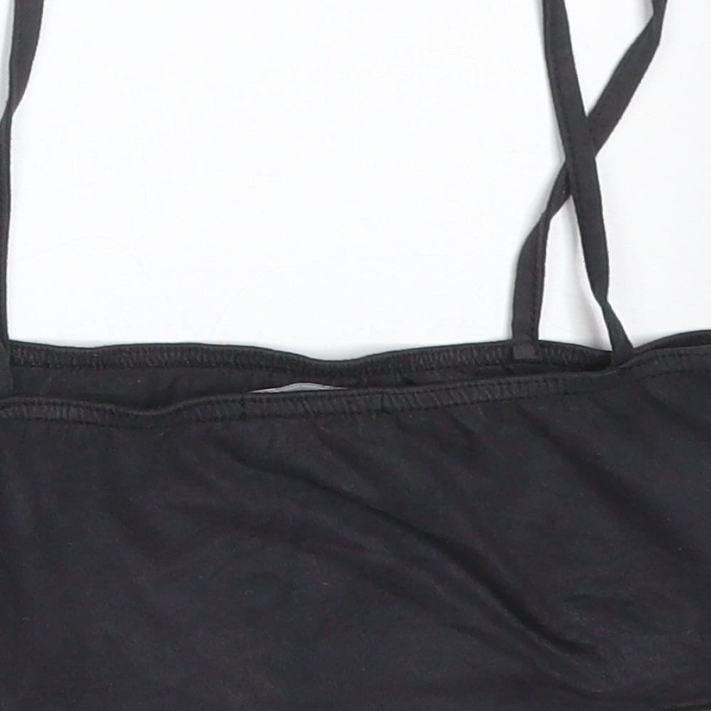 PRETTYLITTLETHING Womens Grey  Polyester Camisole T-Shirt Size 8 Square Neck