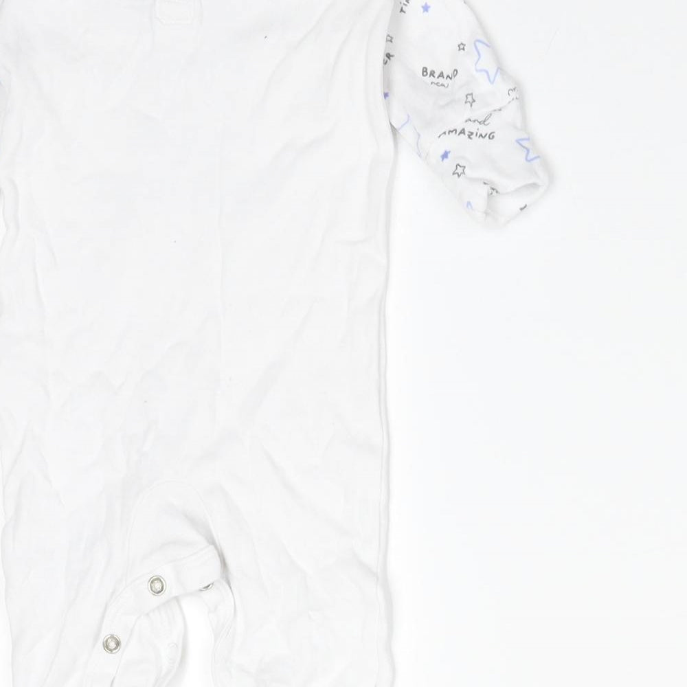 Matalan Boys Multicoloured Geometric Cotton Babygrow One-Piece Size 0-3 Months   - BARND NEW LITTLE BROTHER
