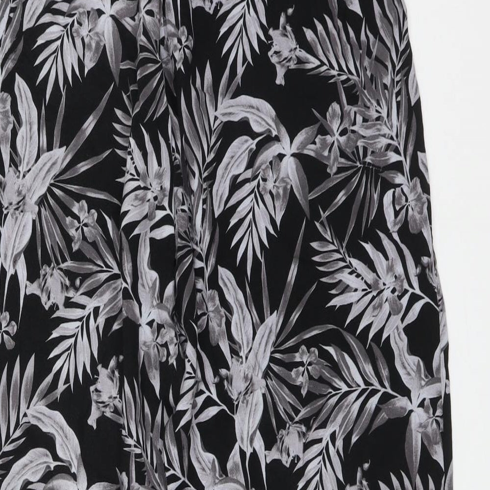 New Look Womens Multicoloured Floral Viscose  Trousers Size 18 L28 in Regular