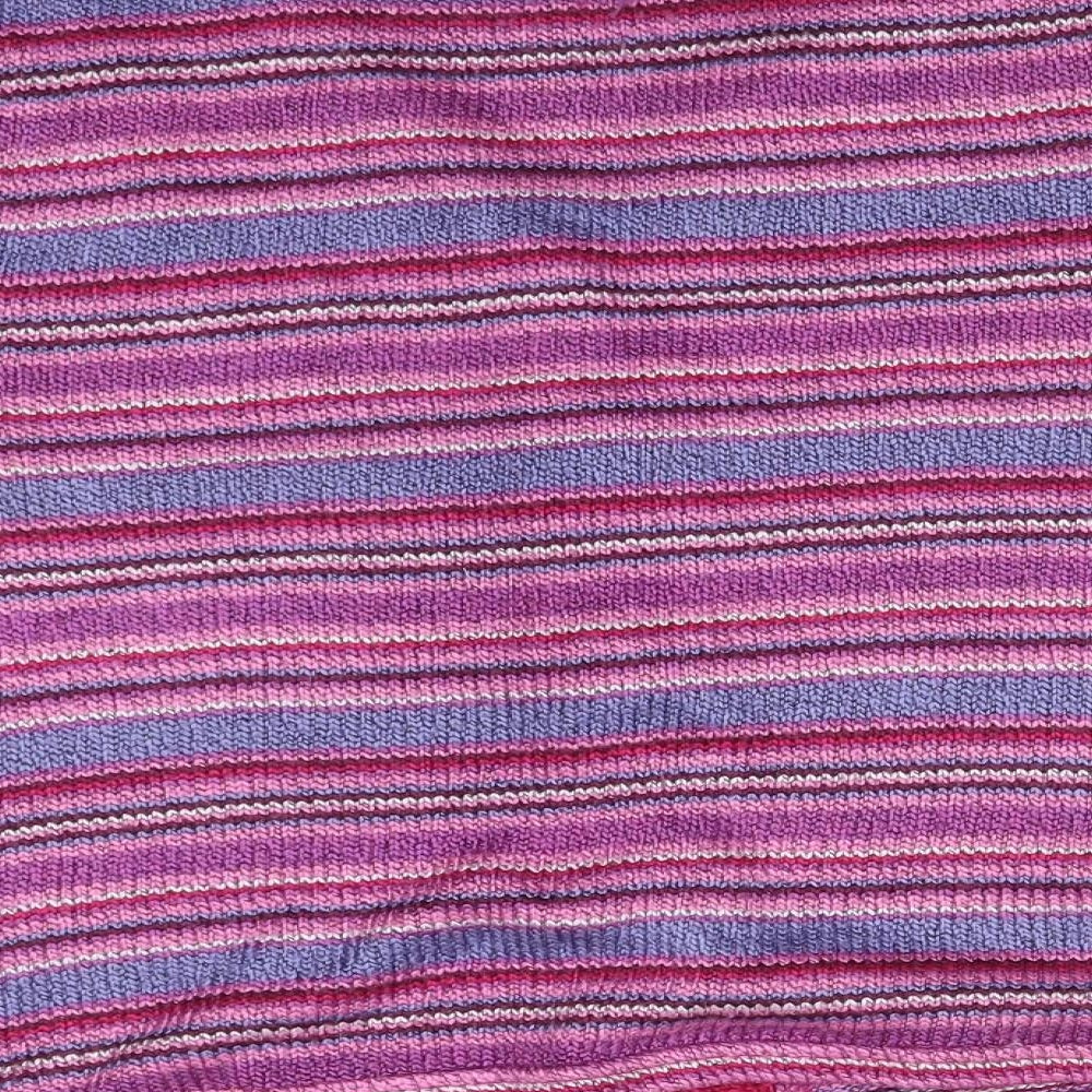 Per Una Womens Multicoloured  Striped Acrylic Cardigan Jumper Size L