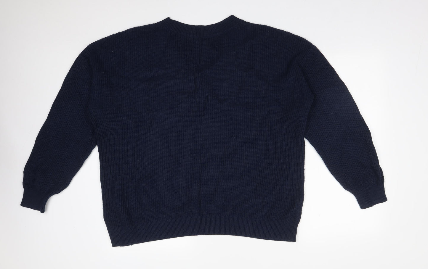 M&S Mens Blue  Cotton Pullover Sweatshirt Size L