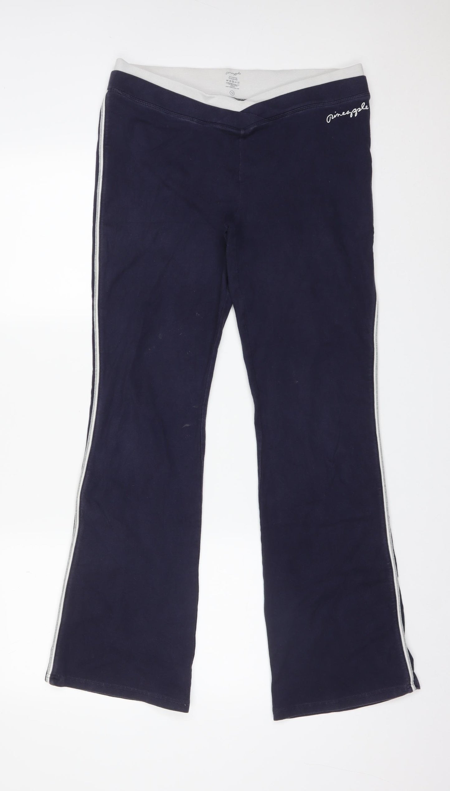 Pineapple Womens Blue  Cotton Jogger Trousers Size 12 L30 in Regular