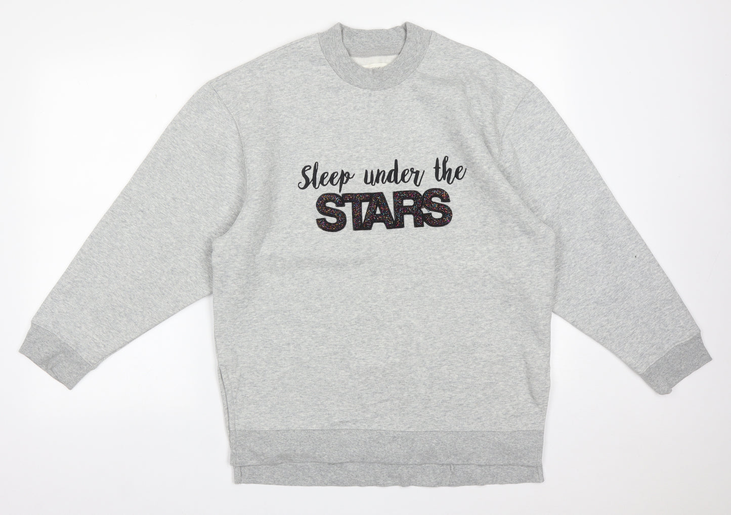 NEXT Womens Grey  Cotton Pullover Sweatshirt Size M   - SLEEP UNDER THE STARS