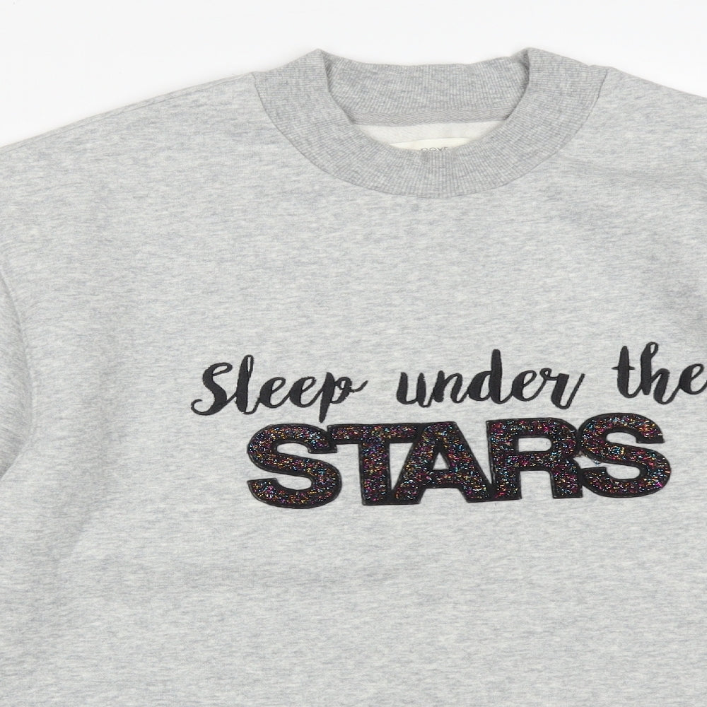 NEXT Womens Grey  Cotton Pullover Sweatshirt Size M   - SLEEP UNDER THE STARS