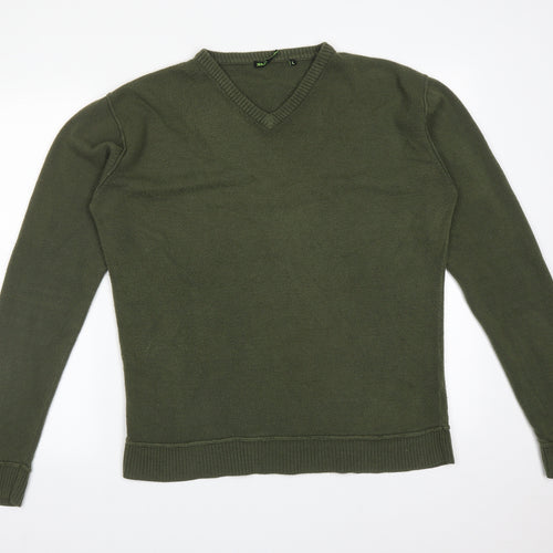 SIMON CLARK Mens Green  Acrylic Pullover Sweatshirt Size L