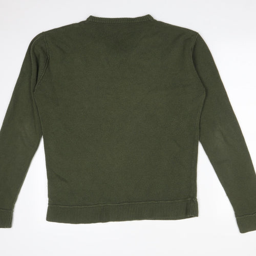 SIMON CLARK Mens Green  Acrylic Pullover Sweatshirt Size L