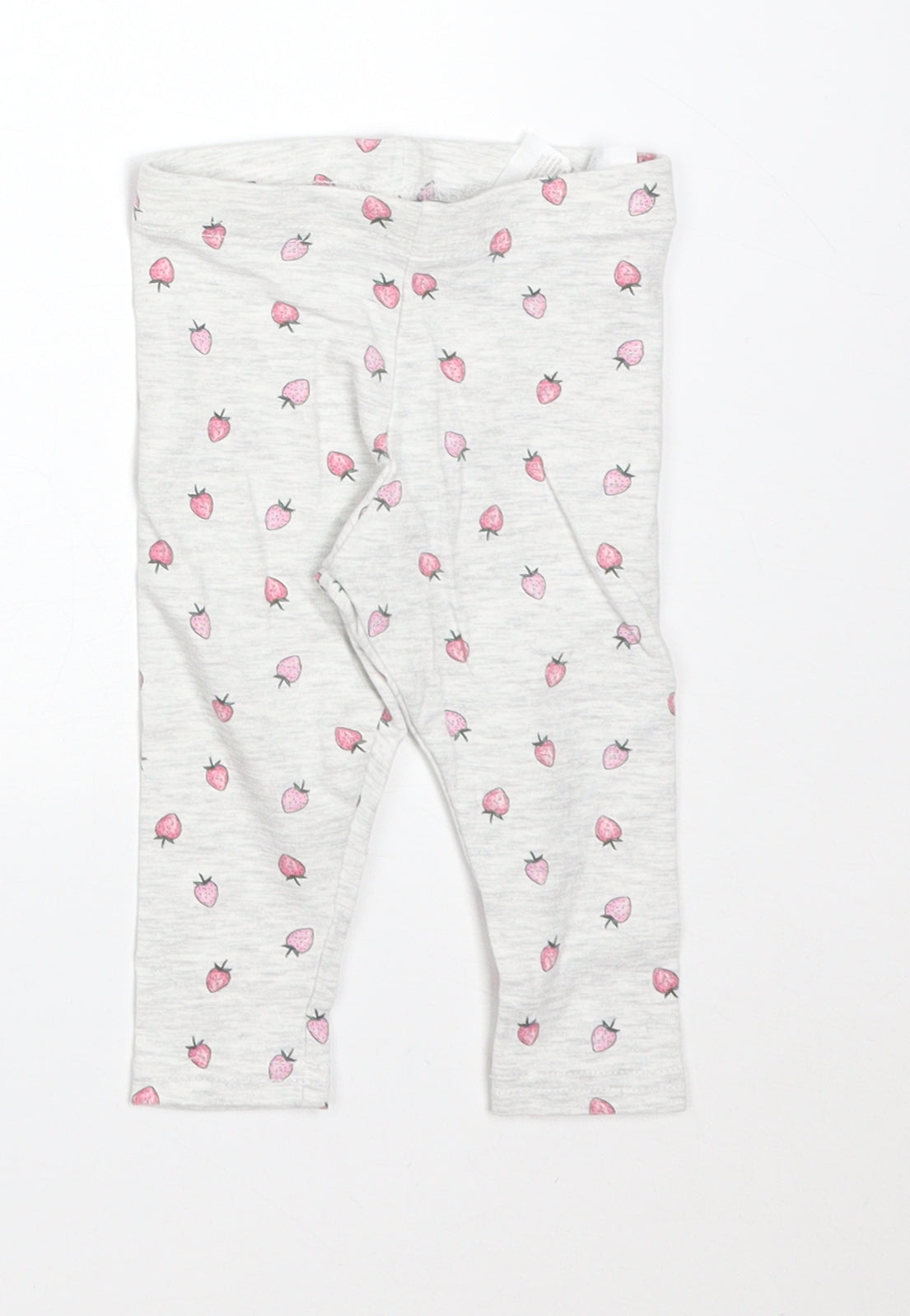 Primark Baby Grey  Cotton  Leggings Size 6-9 Months   - STRAWBERRIES