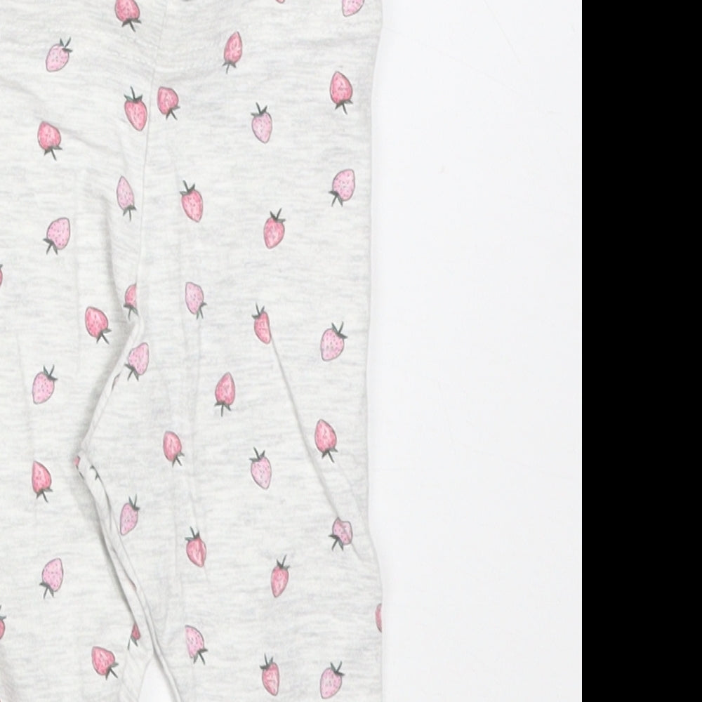 Primark Baby Grey  Cotton  Leggings Size 6-9 Months   - STRAWBERRIES
