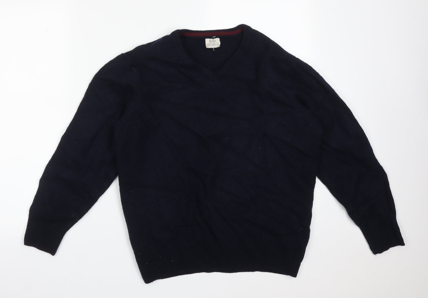 AUTHENTIC CASUAL WEAR Mens Blue  Wool Pullover Sweatshirt Size L