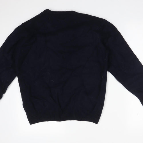 AUTHENTIC CASUAL WEAR Mens Blue  Wool Pullover Sweatshirt Size L
