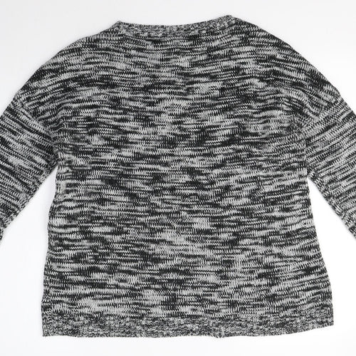 Janina Womens Grey Round Neck  Acrylic Pullover Jumper Size 14   - Christmas
