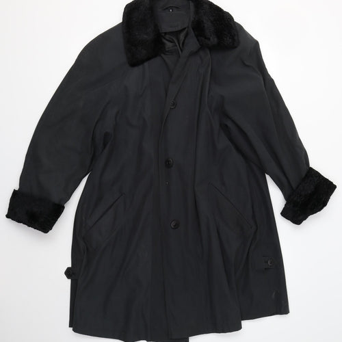 Preworn Womens Black   Overcoat Coat Size S