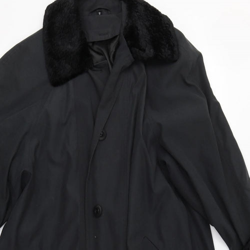 Preworn Womens Black   Overcoat Coat Size S