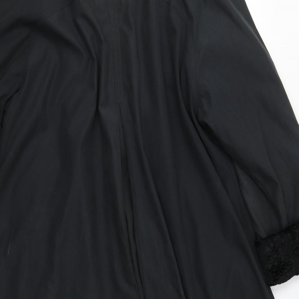 Preworn Womens Black   Overcoat Coat Size S