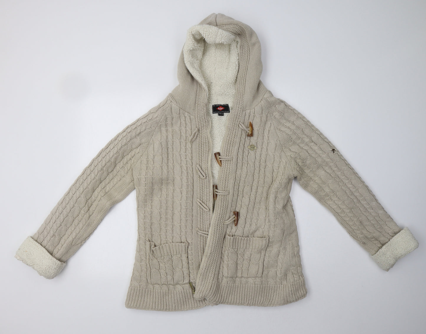 Lee Cooper Womens Beige   Overcoat Coat Size 18