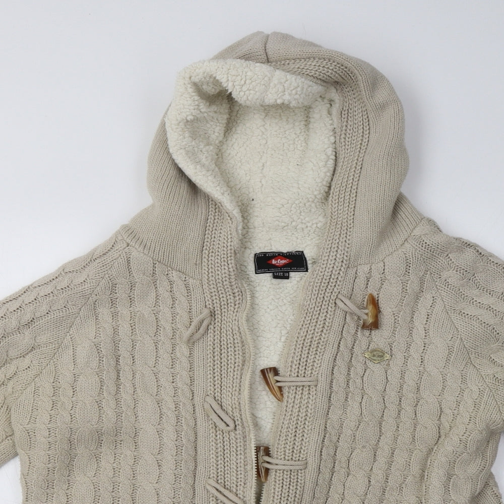 Lee Cooper Womens Beige   Overcoat Coat Size 18