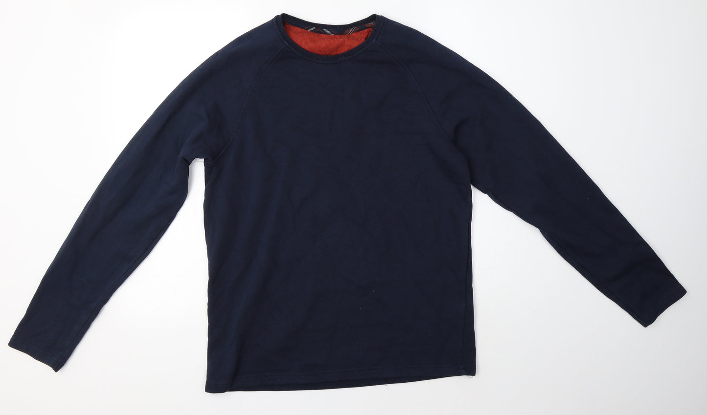 George Mens Blue Round Neck  Cotton Pullover Jumper Size S   - Loungewear