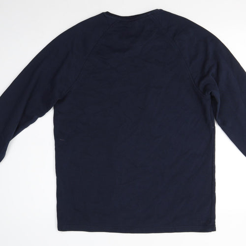 George Mens Blue Round Neck  Cotton Pullover Jumper Size S   - Loungewear