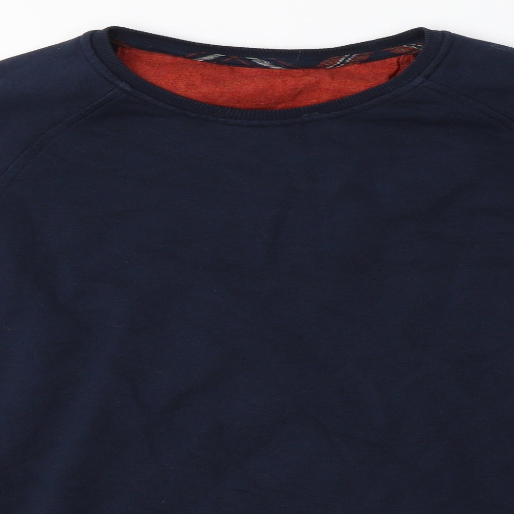 George Mens Blue Round Neck  Cotton Pullover Jumper Size S   - Loungewear