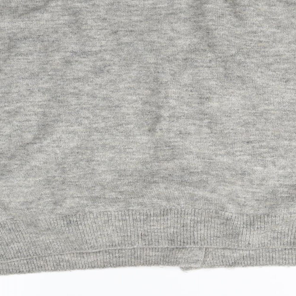 H&M Womens Grey Round Neck  Polyester Cardigan Jumper Size L