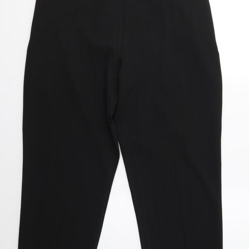 Emma Collection Womens Black  Polyester Cropped Trousers Size 22 L27 in Regular