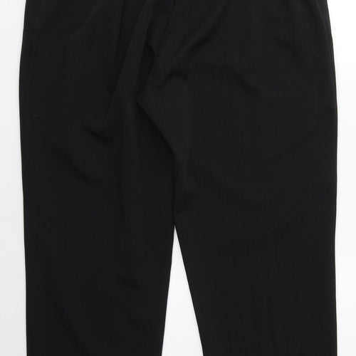 Emma Collection Womens Black  Polyester Cropped Trousers Size 22 L27 in Regular