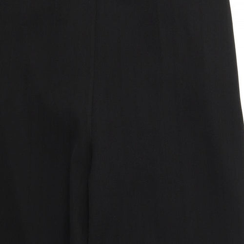 Emma Collection Womens Black  Polyester Cropped Trousers Size 22 L27 in Regular